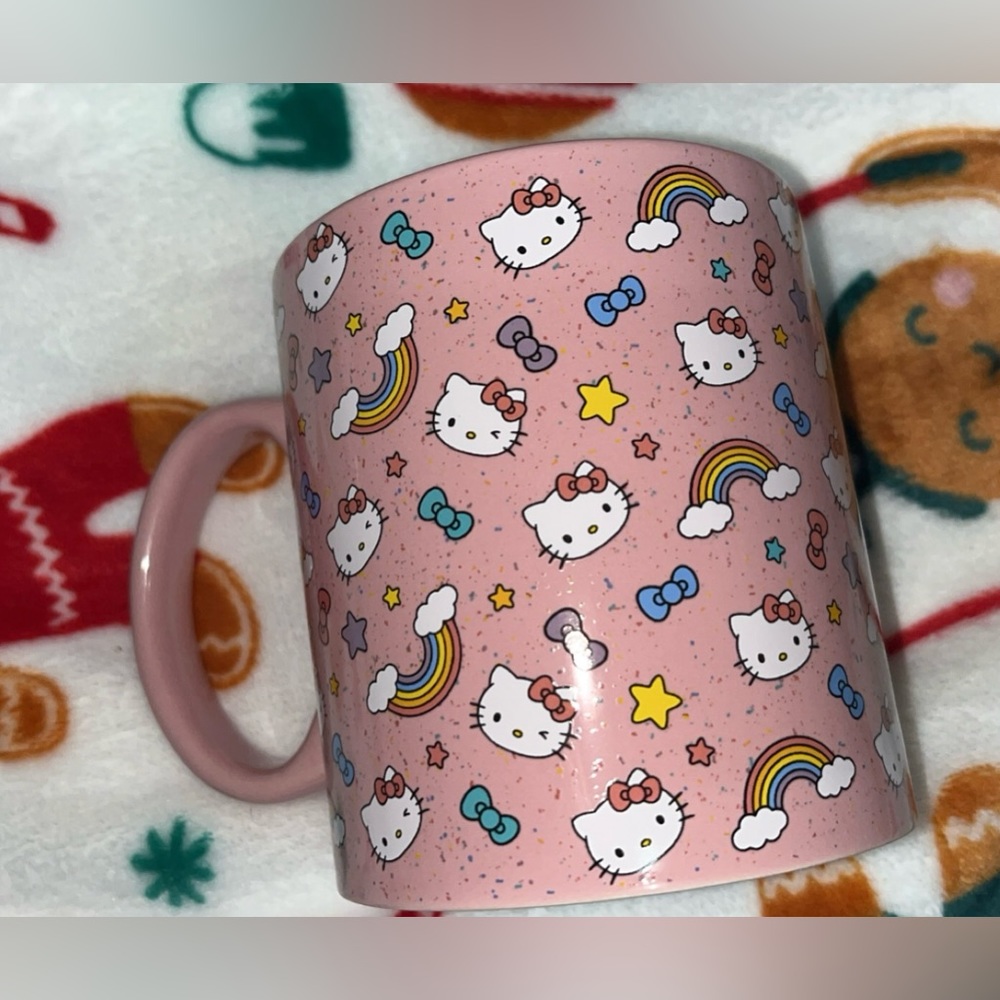 COPY - NEW RAINBOW & BOWS PINK Hello Kitty mug